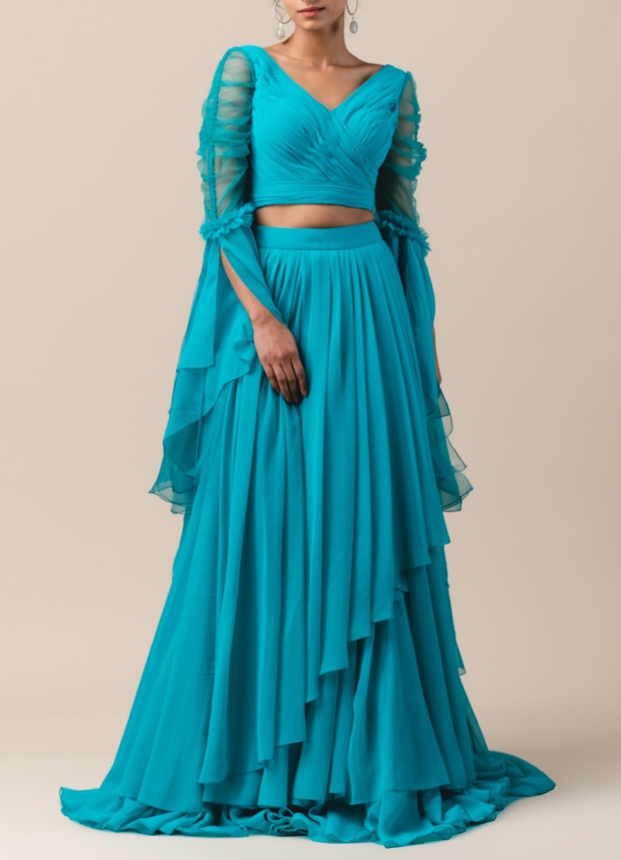 buy-blue-crop-top-and-skirt-online-on-fresh-look-fashion