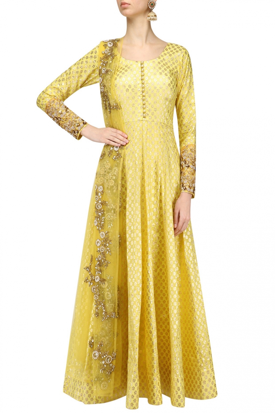 Buy Yellow Color Anarkali Suit Online on Fresh Look Fashion