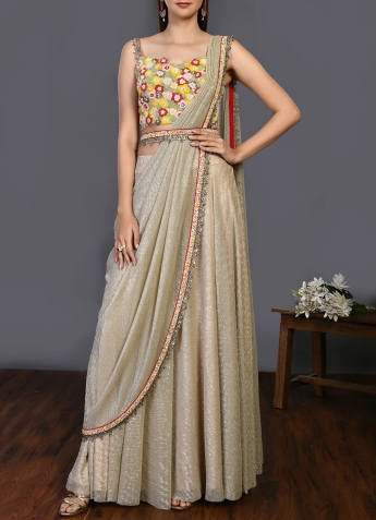 saree material gown