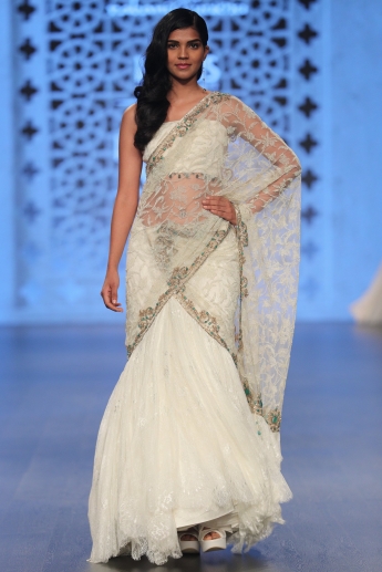 White Color Lehenga Saree