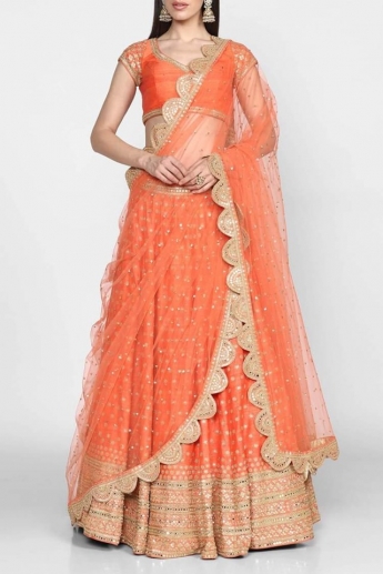 Orange Color Lehenga