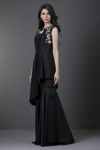 Black Color Sharara Dress