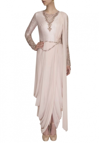 Light Pink Color Dhoti Dress