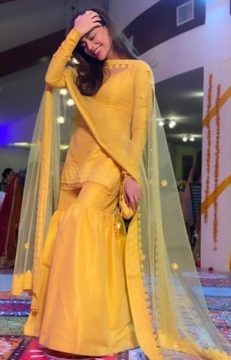 Yellow Color Sharara Suit