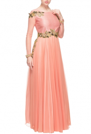 Peach Color Gown