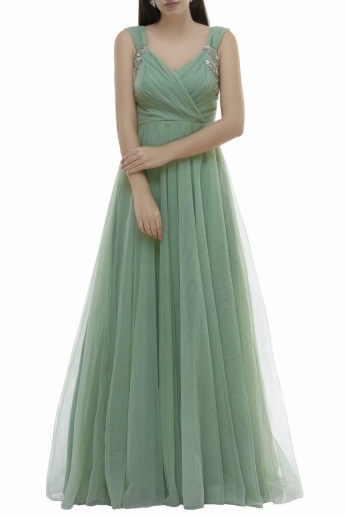 Dark Sea Green Gown