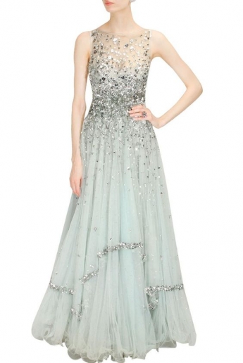 Pastel Blue Color Gown