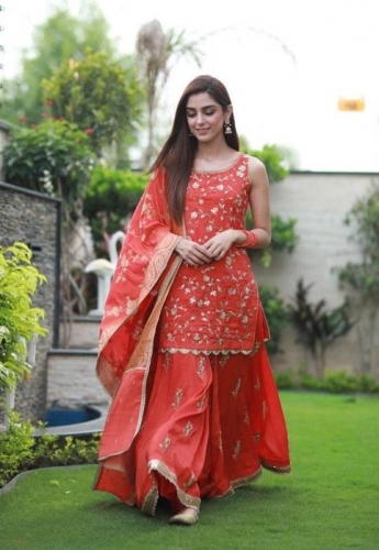 Red Color Sharara Suit