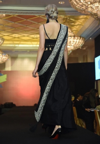 Black Dhoti Saree