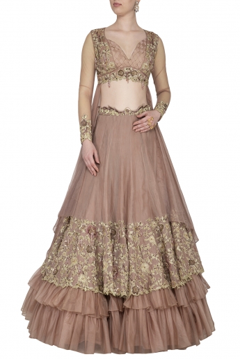 Rosy Brown Lehenga