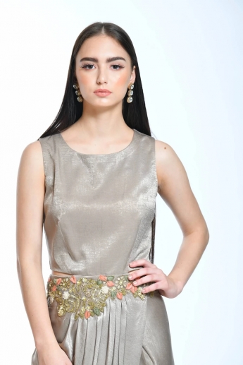 Gray Dhoti Dress