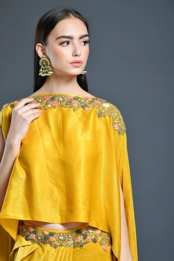 Yellow Dhoti Dress