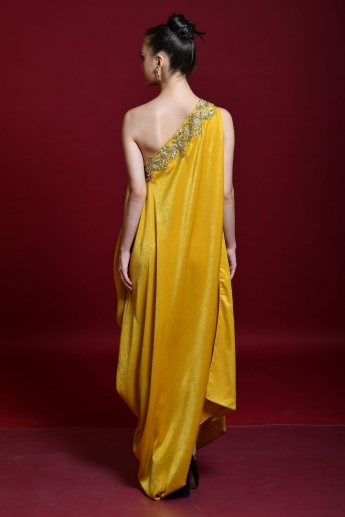 Yellow Cape Dress