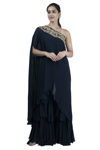 Black Sharara Dress