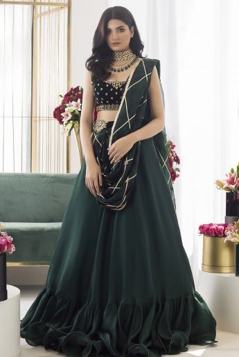 Green Color Lehenga