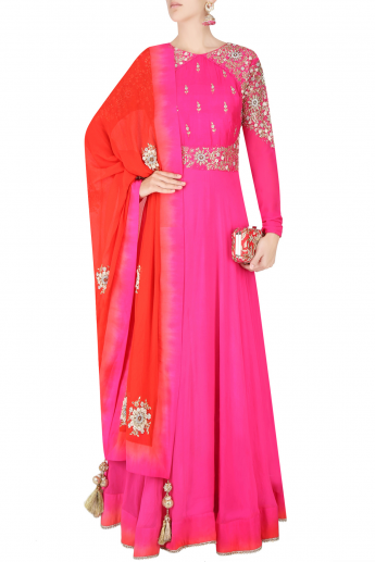 Pink Color Anarkali Suit