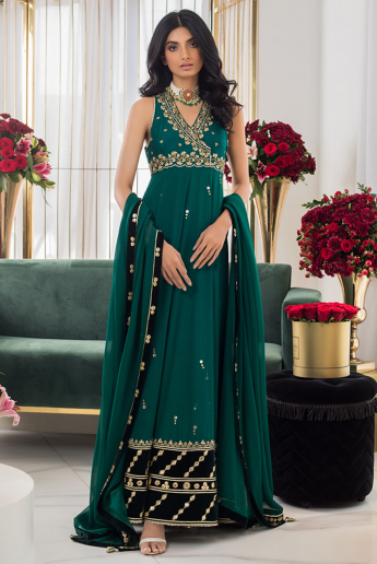 Green Anarkali Suit