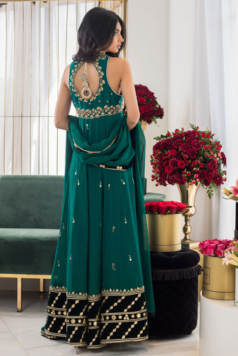 Green Anarkali Suit