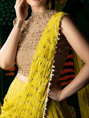 Lime Designer Lehenga