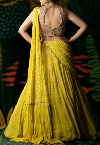 Lime Designer Lehenga