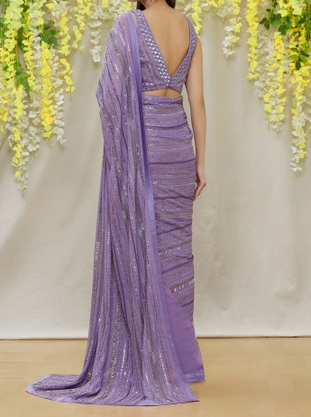 Purple Designer Saree