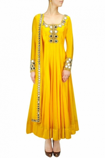 Yellow Color Anarkali Suit