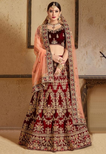 Buy Red Bridal Lehenga Cholis Online with Latest Design