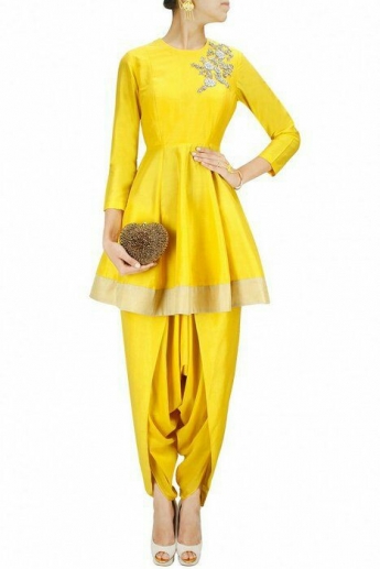 Yellow Color Dhoti Dress