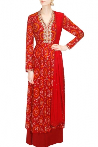 Buy Red Color Plazo Suit Online on Fresh Look Fashion