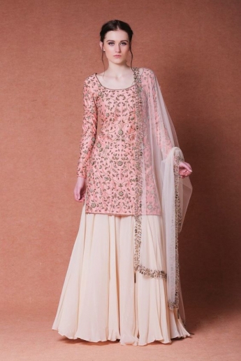 Pink Color Sharara Suit