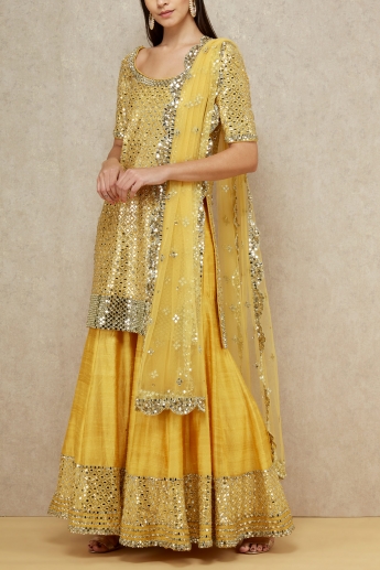 Yellow Color Sharara Suit