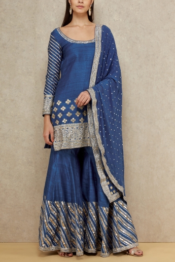 Blue Color Sharara Suit