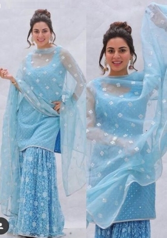 Blue Color Sharara Suit